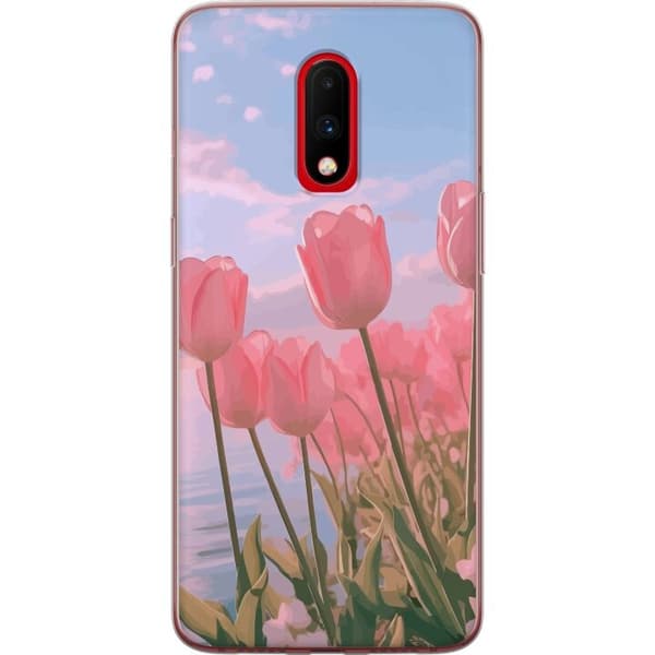 Mobilskal till OnePlus 7 med Rosa Tulpaner