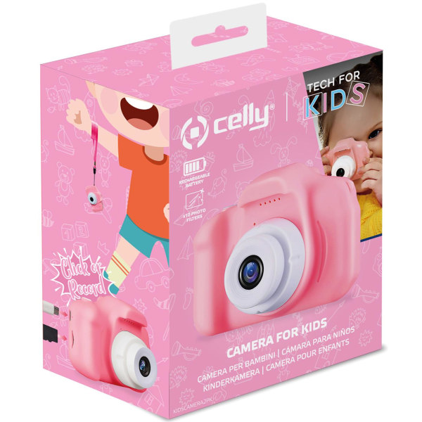 CELLY-digitaalikamera lapsille - vaaleanpunainen