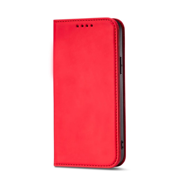 iPhone 13 Pro Max Plånboksfodral Magnet Stand - Röd
