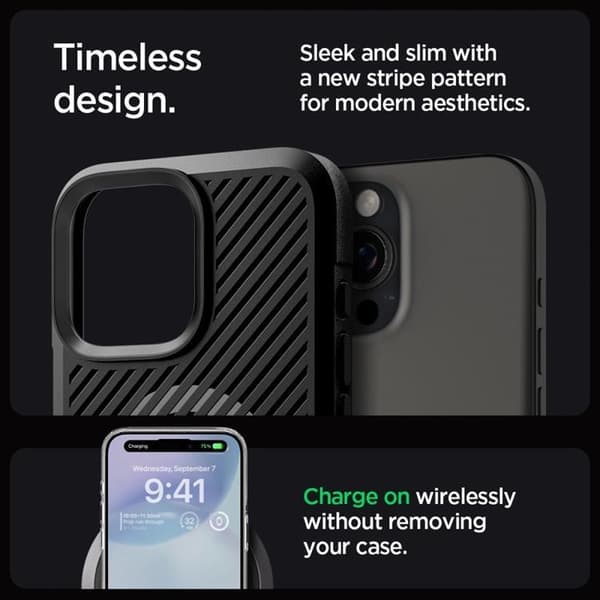 Spigen Mobilskal till iPhone 16 Pro Max Magsafe Core Armor - Matt Svart Svart