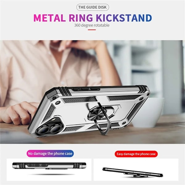 Mobilskal till iPhone 17 med Kickstand - Silver Silver
