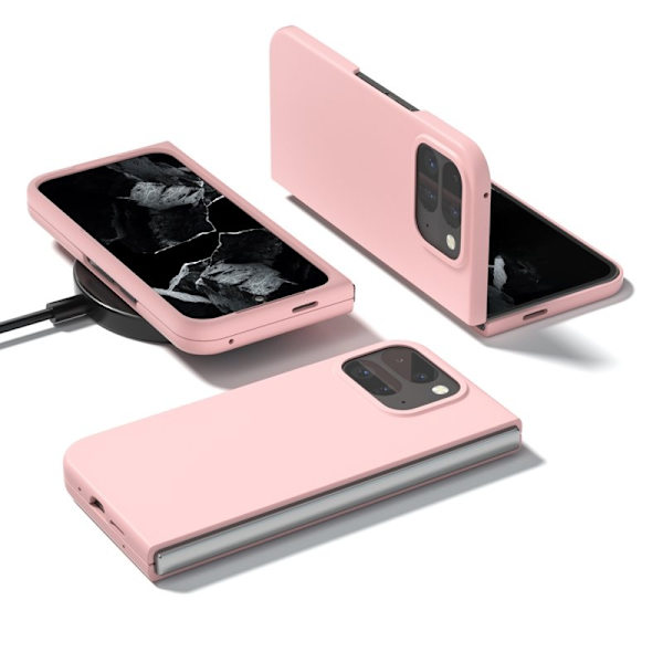 ABEEL Mobilskal till Google Pixel 9 Pro Fold 5G Hård PC Skydd Rosa