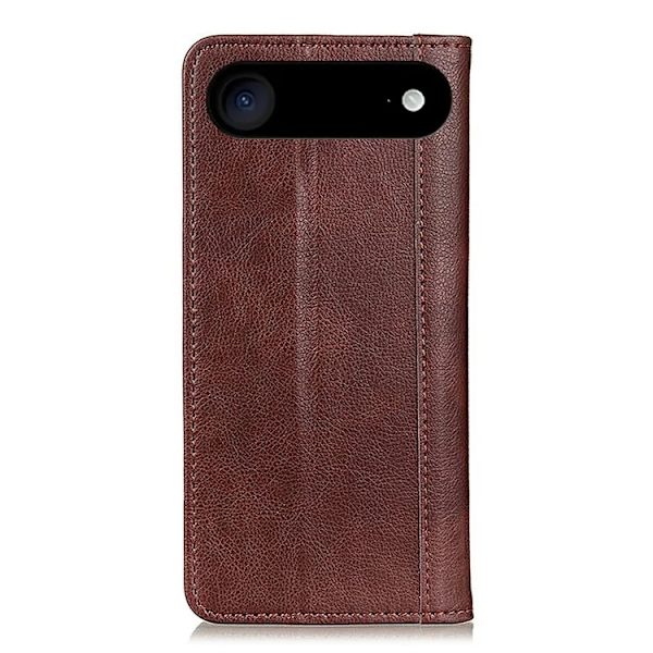 iPhone Air Plånboksfodral Äkta Läder Litchi - Brun Brun