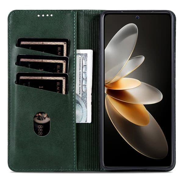 AZNS Xiaomi 15 Ultra Plånboksfodral Konstläder - Grön