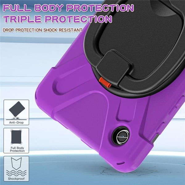 Mobilskal till Galaxy Tab A9 Kickstand Handle Grip - Lila Lila