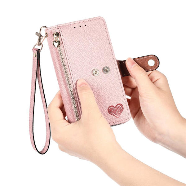 Plånboksfodral för Samsung Galaxy S26 Plus RFID Blocking - Rosa