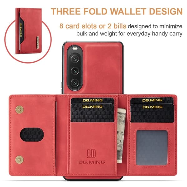 DG.MING M2 Series Mobilskal till Sony Xperia 10 V Shockproof Röd
