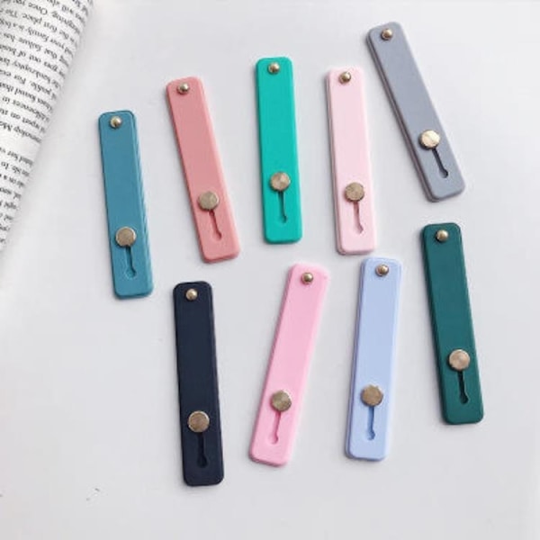 Self-Adhesive Silikon Finger Mobilgrip Strap - Grön
