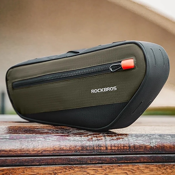 Rockbros Cykelväska för Ram 1,7 L - Grön/Svart