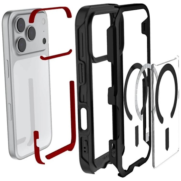 Ghostek telefontaske til iPhone 17 Pro MagSafe Atomic Slim - Sort