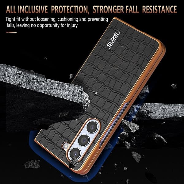 AZNS Samsung Galaxy Z Fold6 Plånboksfodral Konstläder - Svart