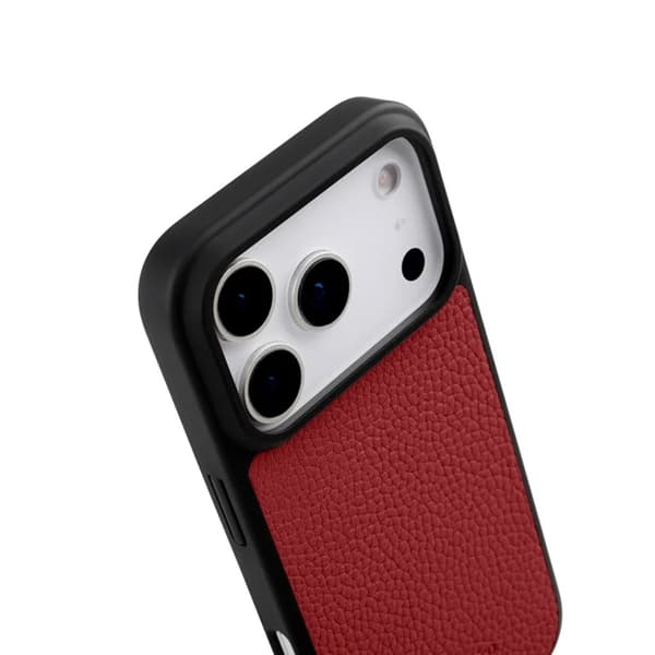 MELKCO Mobilskal till iPhone 17 Pro Magsafe Äkta läder Röd