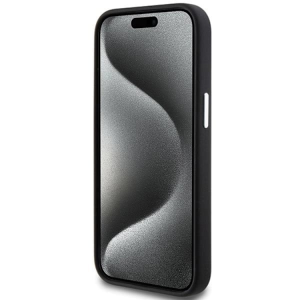 BMW iPhone 15 Mobilskal Magsafe Signature Liquid Silikon - Svart Svart