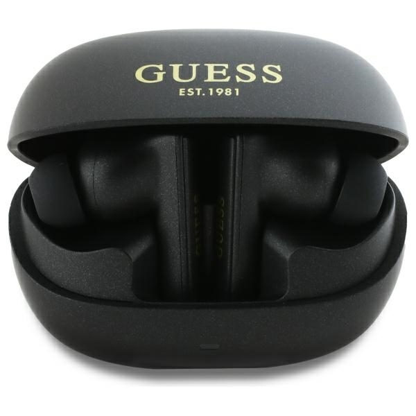 Guess TWS In-Ear Hovedtelefoner Bluetooth Kapsel Trykt Logo - Sort Black