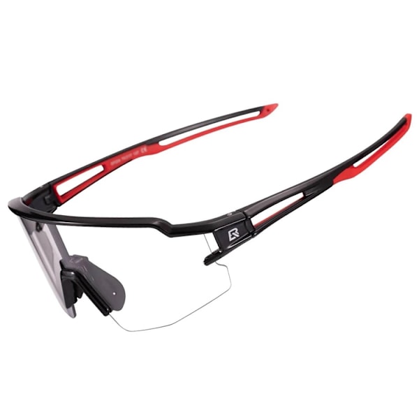 Rockbros photochromic UV400 Cykelglasögon - Svart/Röd