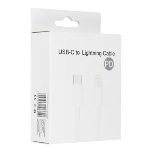 USB-C til Lightning Kabel 1m - Hvid Vit