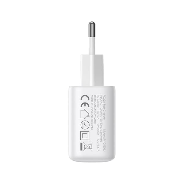 Joyroom Snabbladdare 20W USB-C Med USB-C 1m Kabel - Vit Vit