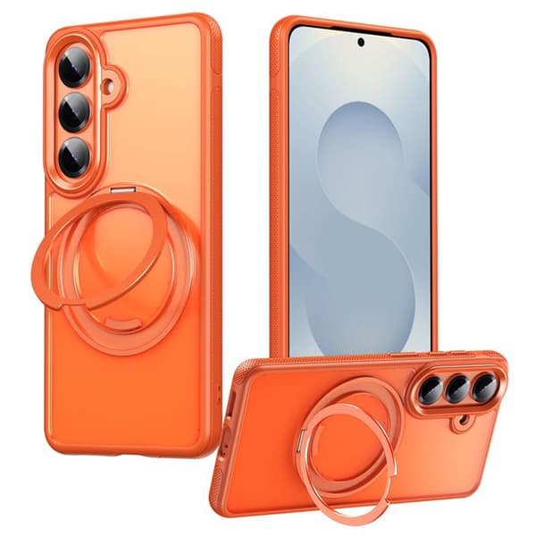Mobilskal för Samsung Galaxy S26 Plus Magnetiskt Kickstand TPU - Orange