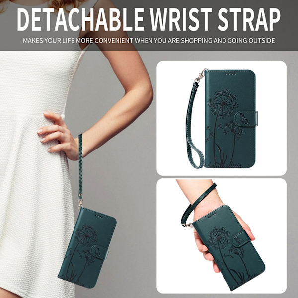 Sony Xperia 10 VII Plånboksfodral Strap Dandelion Konstläder - Blå Blå