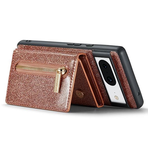 DG.MING M3 Series Konstläder Plånboksfodral för Google Pixel 8 Roséguld