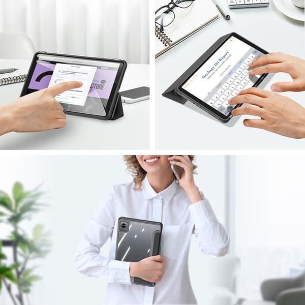 Dux Ducis Realme Pad Mini Taske Toby Armored Flip Smart - Sort Black