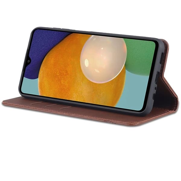 AZNS Samsung Galaxy A13 5G Plånboksfodral Konstläder - Brun