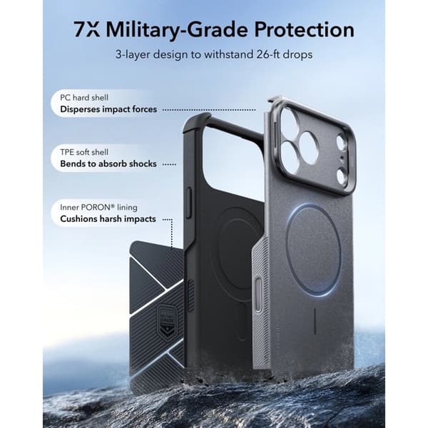 ESR Mobilskal För iPhone 17 Pro/18 Pro Magsafe Cyber Tough Kickstand