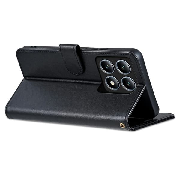 AZNS Xiaomi 14T Plånboksfodral Anti-Scratch Konstläder - Svart