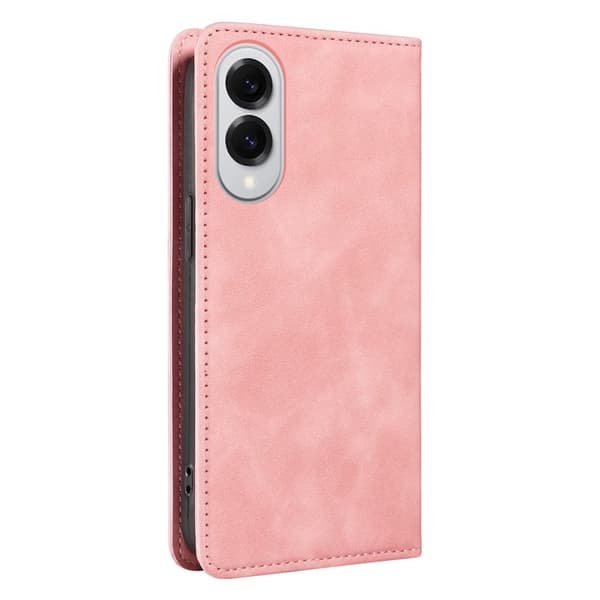 BETOPNICE 003 Samsung Galaxy S25 Edge Plånboksfodral Konstläder - Rosa