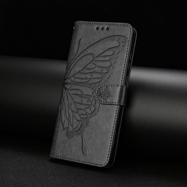 Samsung Galaxy A57 Plånboksfodral Konstläder Flip Skydd - Svart
