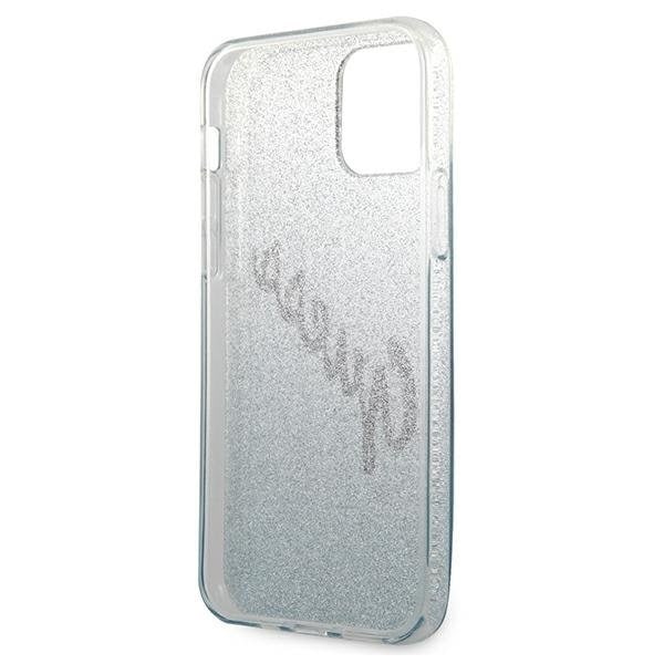 Guess Skal iPhone 12 & 12 Pro Glitter Gradient Script - Blå Blå