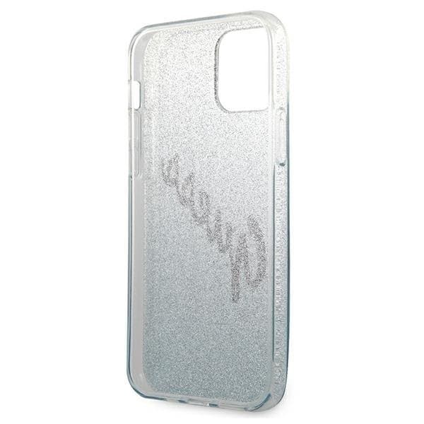Guess Skal iPhone 12 & 12 Pro Glitter Gradient Script - Blå Blue
