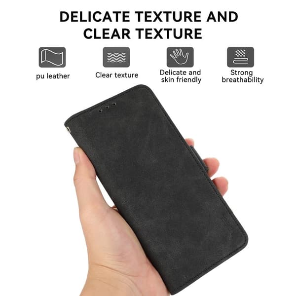 ABEEL Samsung Galaxy A34 5G Plånboksfodral Konstläder RFID Blockerande Svart