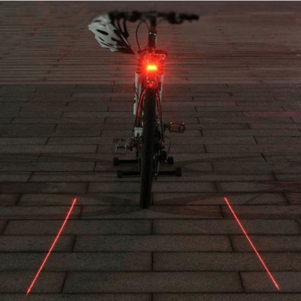 Baglygte til Cykel med Laserlys