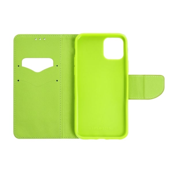 Galaxy S24 Plus Lompakkokotelo Fancy Holster - Lime/Merensininen