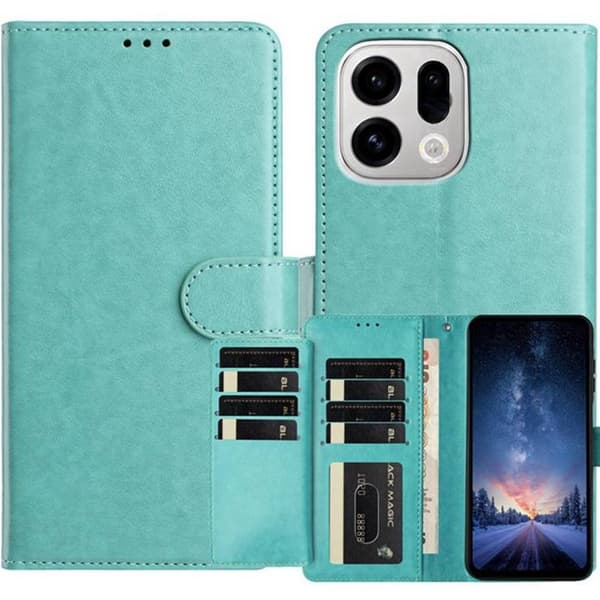 Oppo Find X9 Pro 5G Plånboksfodral Konstläder Grön
