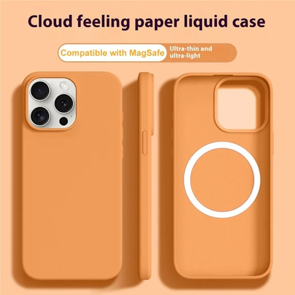 Mobilskal till iPhone 14 Pro Max MagSafe Ultra Thin Silikon Orange