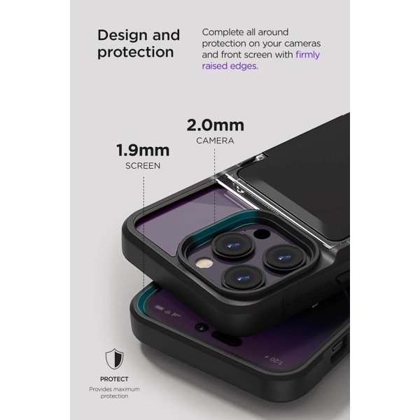 VRS DESIGN Neo Flip Cover iPhone 14 Pro - Sort