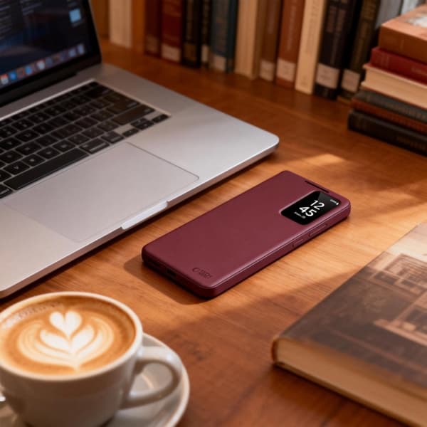 Tech-Protect Plånboksfodral För Galaxy S26 Smart - Mulberry Vinröd