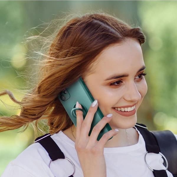 Mobilskal till iPhone 16e Silikon Ring - Grön Grön