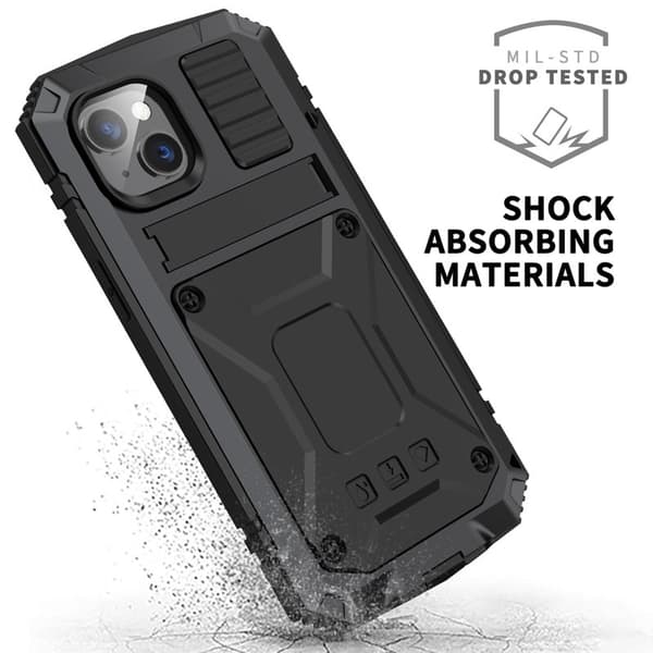 R-JUST Mobilskal till iPhone 14 Plus Hybrid Skydd Back Cover Svart