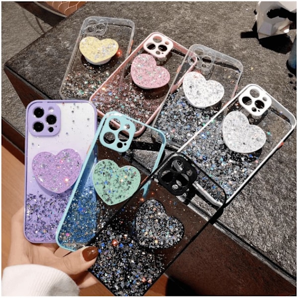 Heart Pop Grip Skal iPhone 13 Pro - Svart Svart