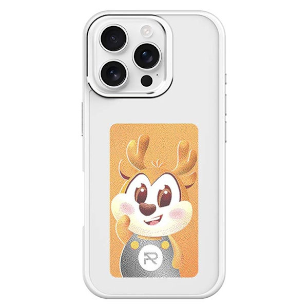 Mobilskal till iPhone 16 Pro Max NFC DIY Customized HD Smart E-Ink - Vit Vit