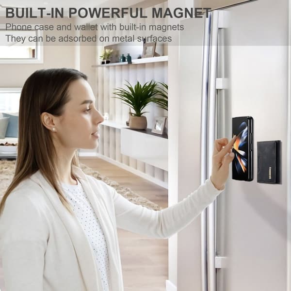 DG.MING Samsung Galaxy Z Fold4 Plånboksfodral Magnetisk Svart