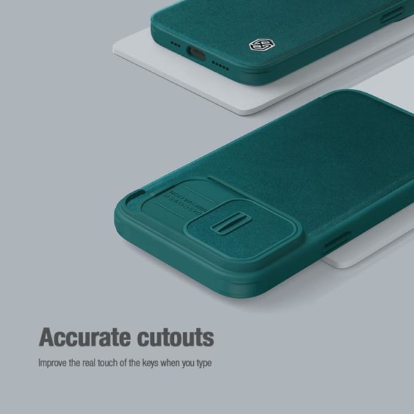 Nillkin iPhone 14 Plus Plånboksfodral Qin Pro - Grön