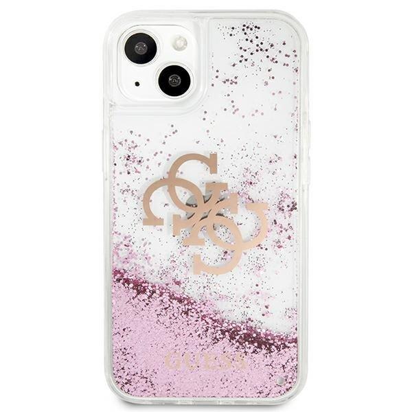 Guess 4g Big Liquid Glitter Cover iPhone 13 Mini Pink Pink
