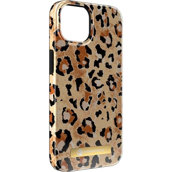 Forcell iPhone 15 Plus -puhelimen kuori Magsafe Mirage - Wild Panther Brun