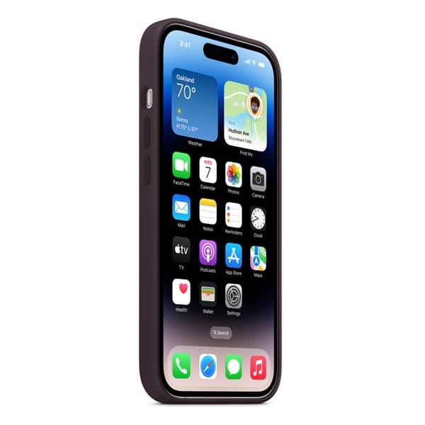 BOOM iPhone 14 Plus Cover Magsafe Liquid Silicone - Hyldebær Vinröd