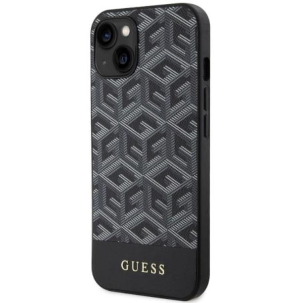 Guess iPhone 14 Plus -puhelimen kuori MagSafe GCube Stripes - Musta