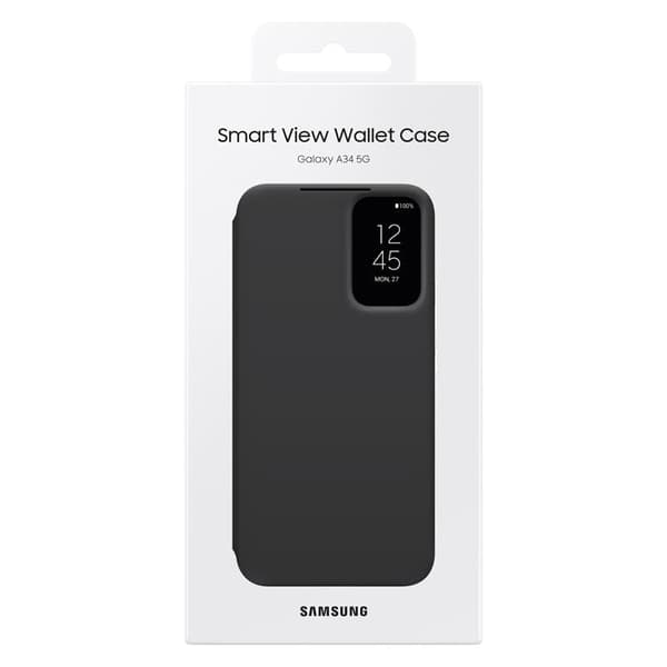 Samsung Galaxy A34 5G Pungetui Smart View - Sort Svart